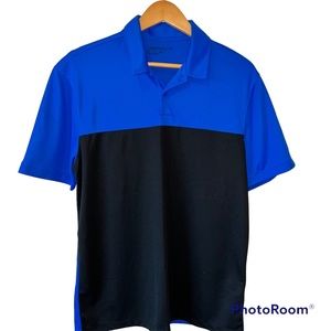 Nike Golf DriFit Polo Shirt Blue/Black Size Medium